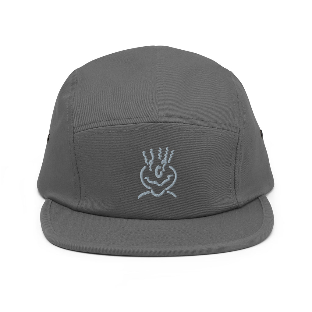 Embroided 5 Panel Cap Grey