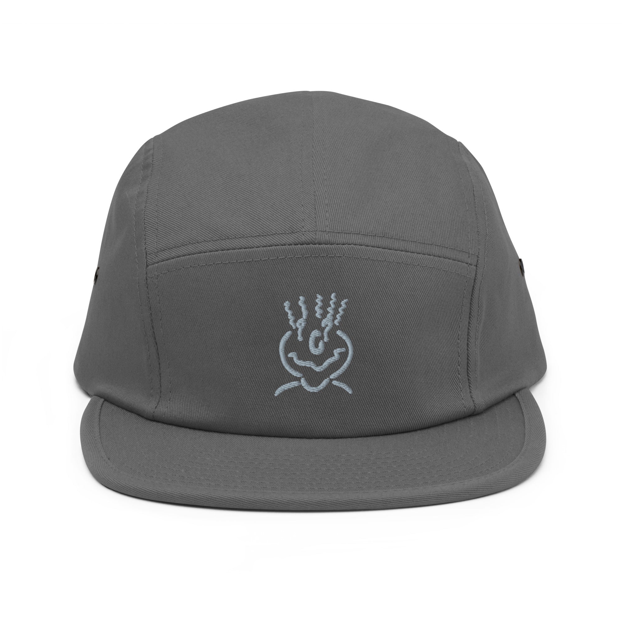 Embroided 5 Panel Cap Grey