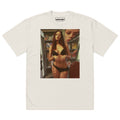 Printed Oversized T-Shirt Unisex Beige