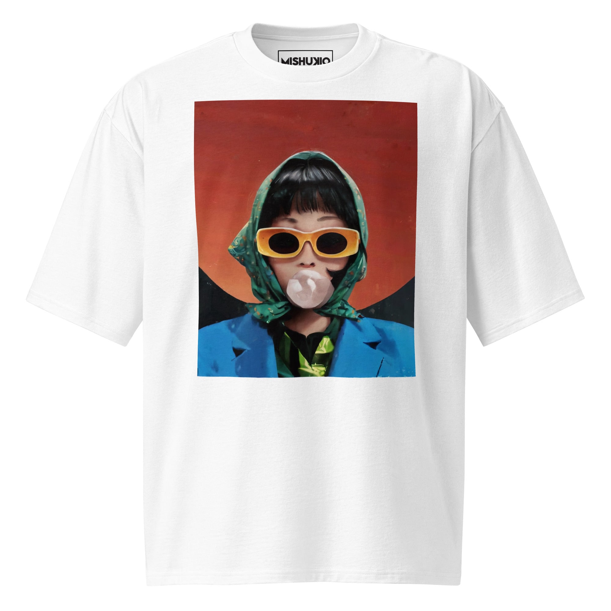 Printed Oversized T-Shirt Unisex White