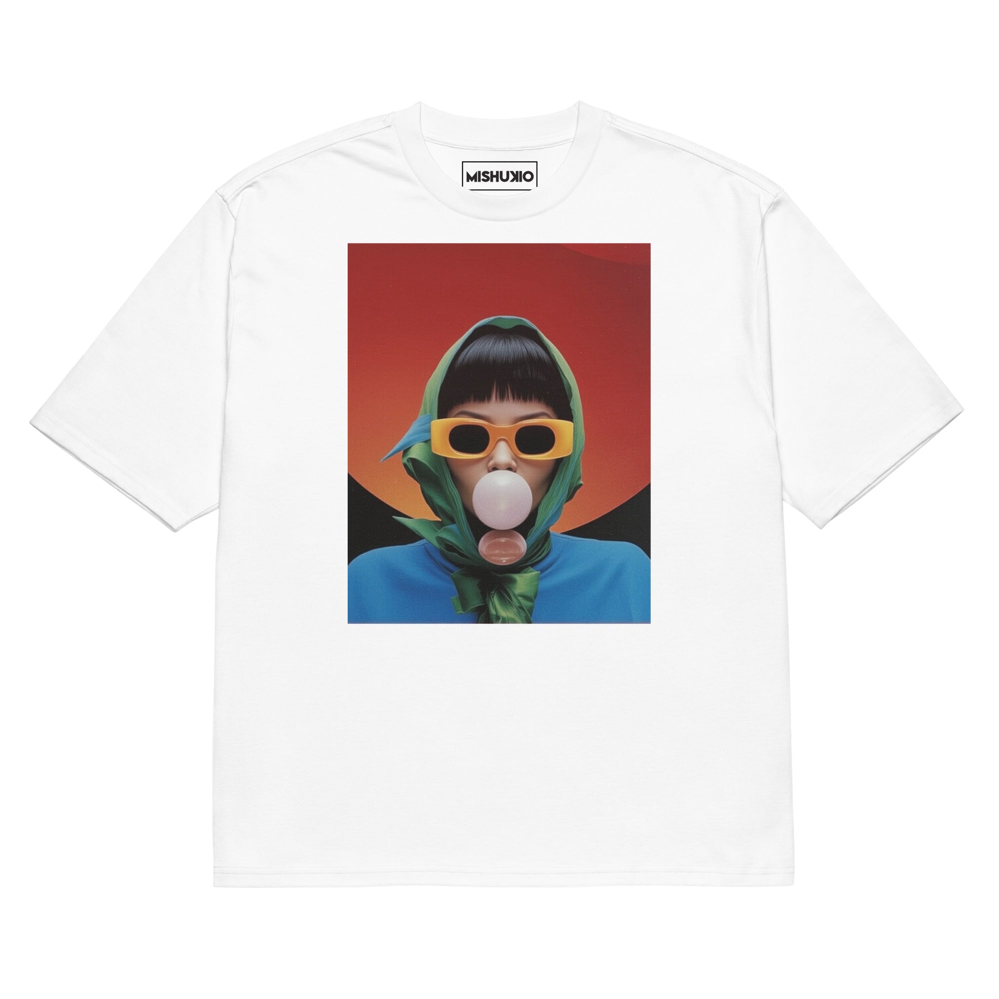 Printed Oversized T-Shirt Unisex White