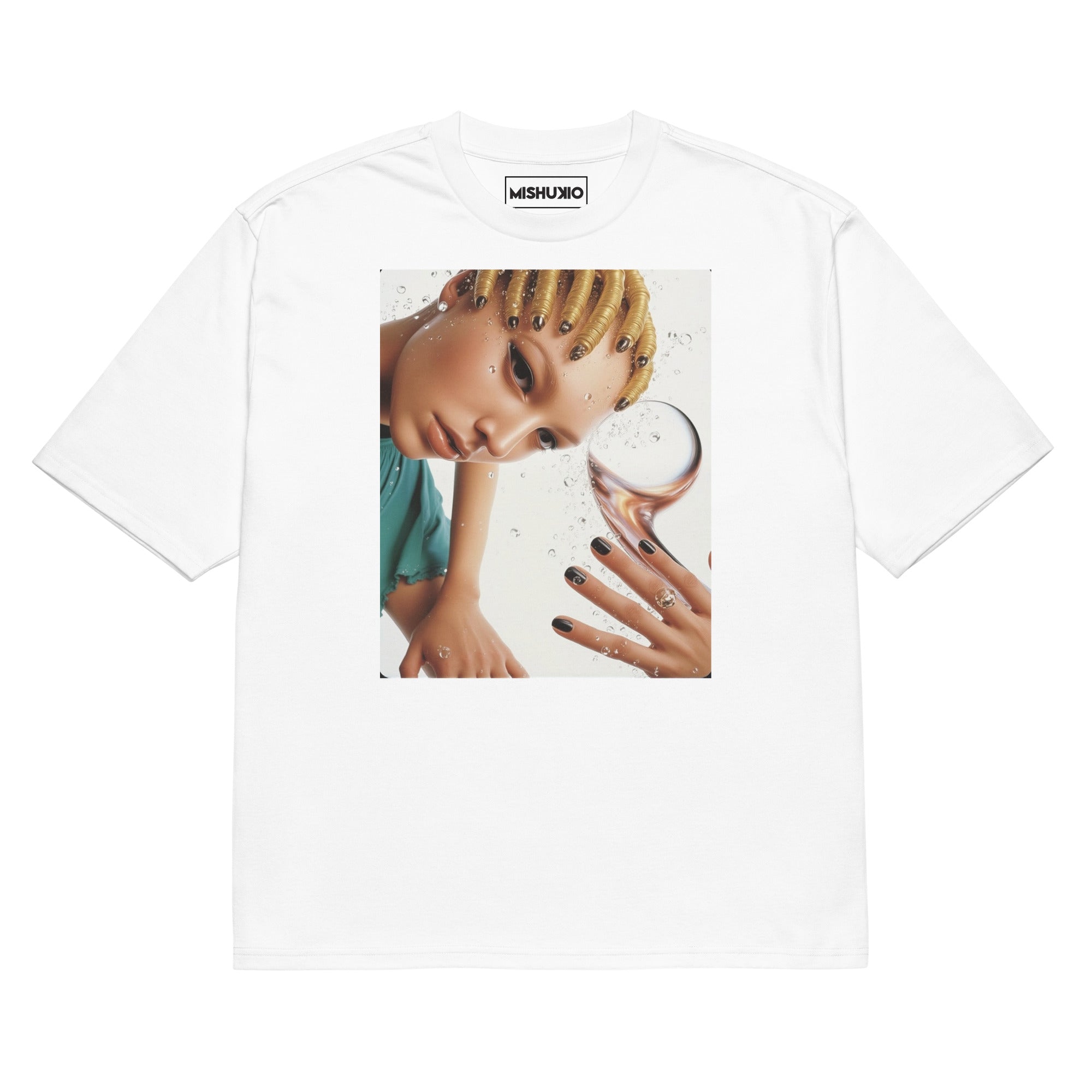 Printed Oversized T-Shirt Unisex White
