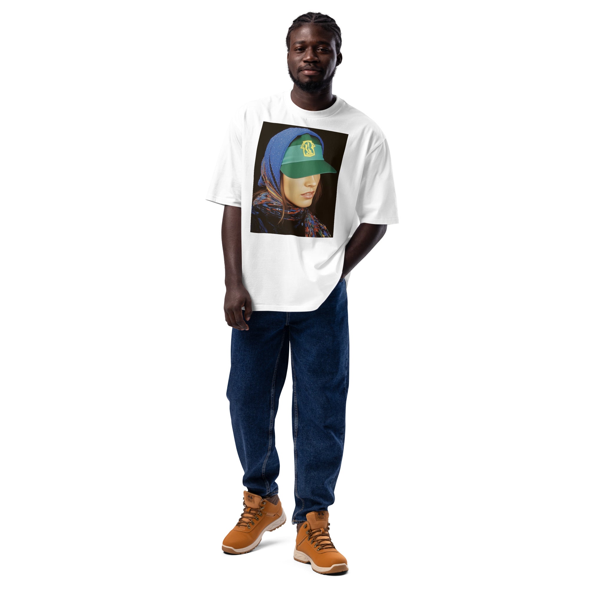 Printed Oversized T-Shirt Unisex White