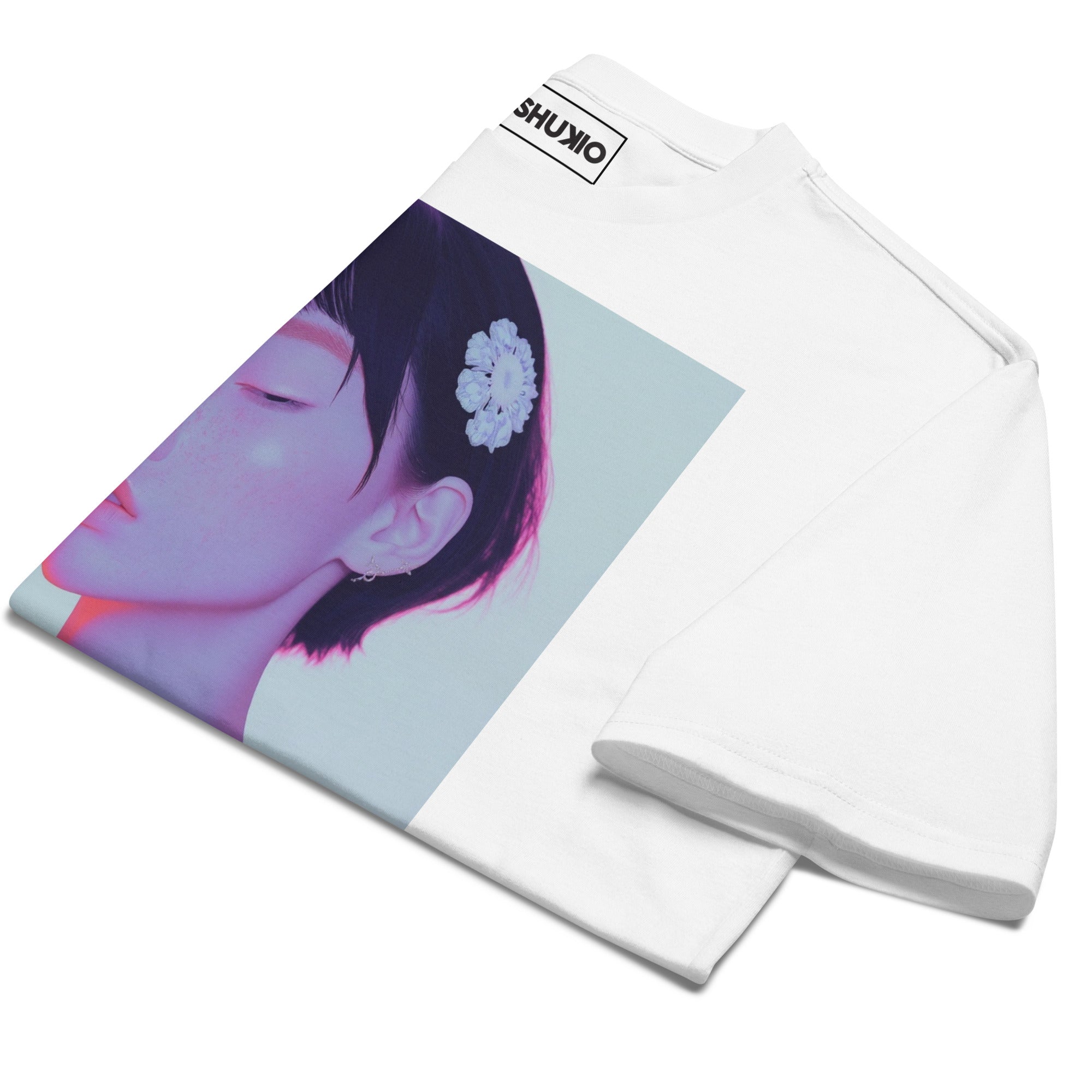 Printed Oversized T-Shirt Unisex White