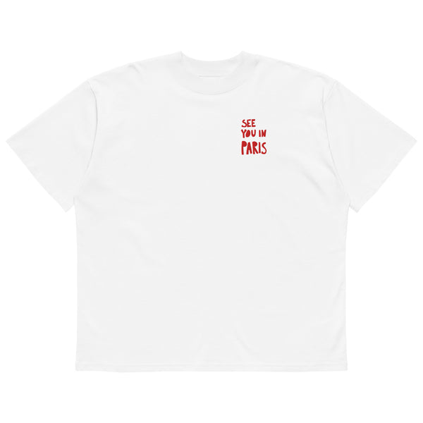 Embroidered Oversized T-Shirt Unisex White