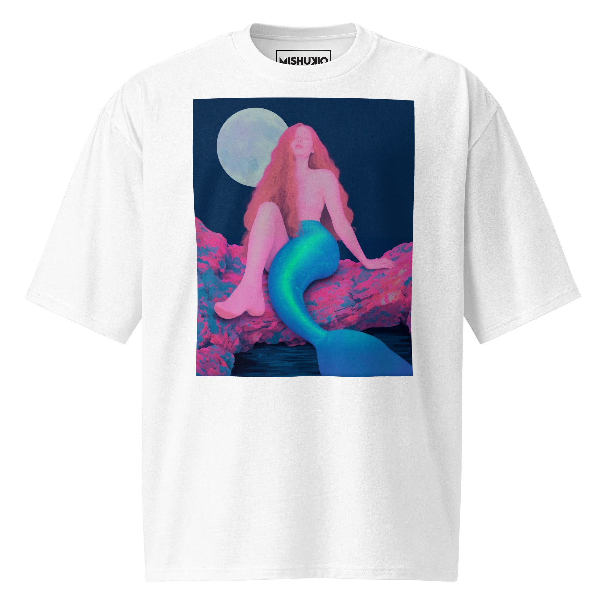 Printed Oversized T-Shirt Unisex White