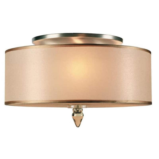 Luxor 14 in 3-Light Antique Brass Flush Mount