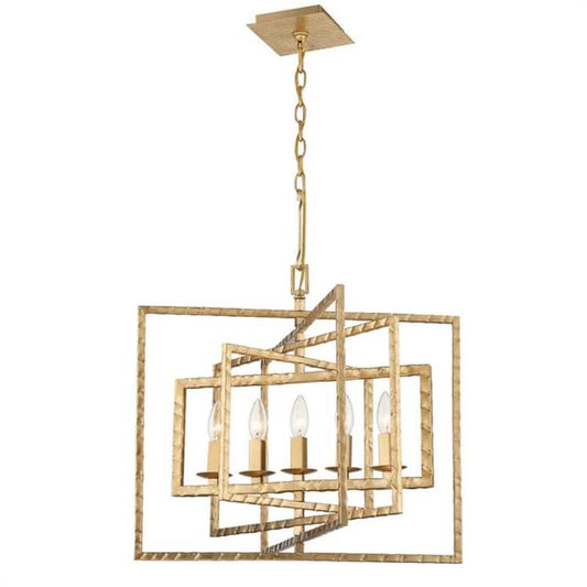 Capri 5-Light Antique Gold Chandelier