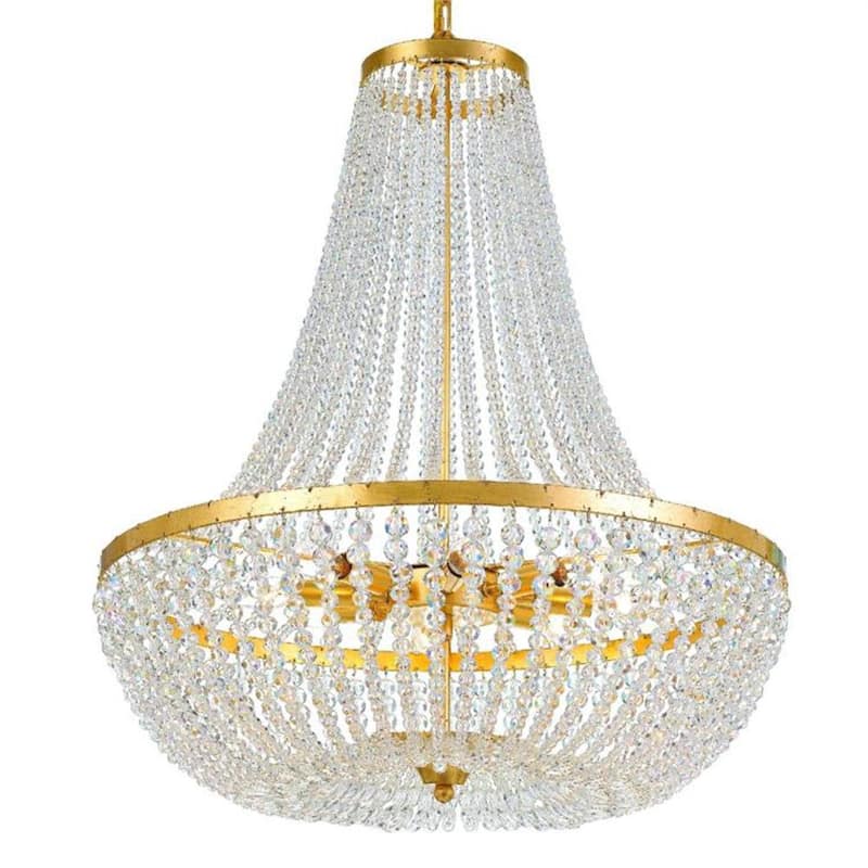 Rylee 8-Light Antique Gold Beaded Chandelier