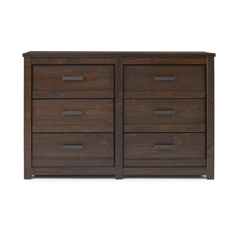 Carmel 6-Drawer Antique Walnut 33.25 in. x 51 in. x 18.5 in.