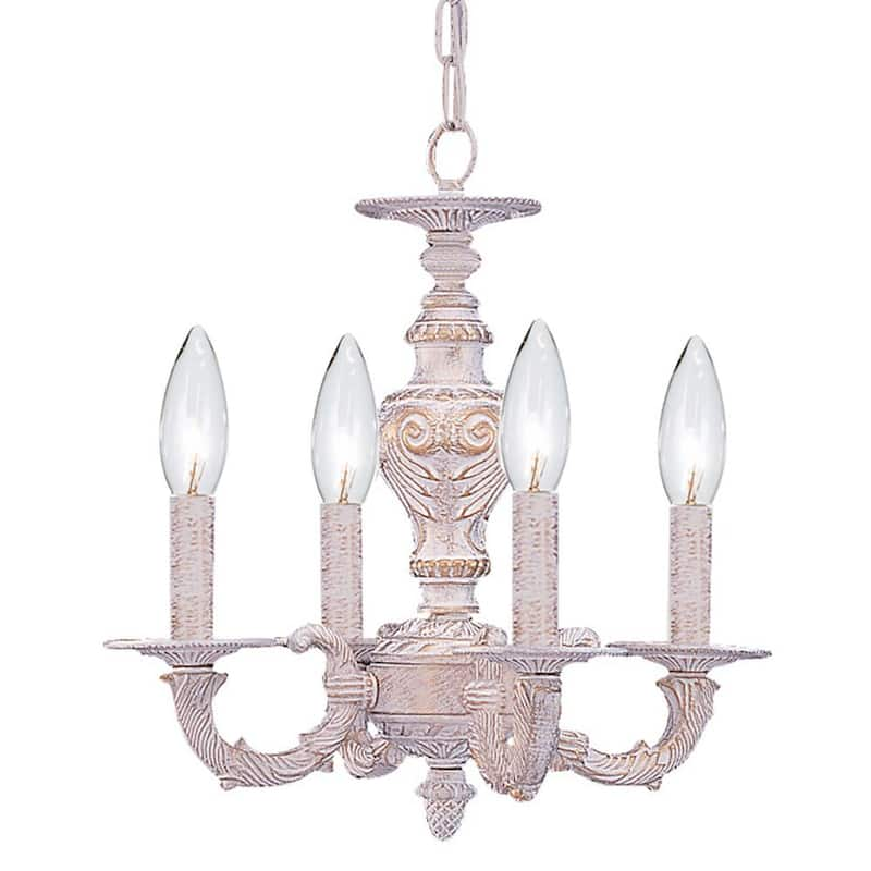 Paris Market 4-Light Antique White Mini Chandelier