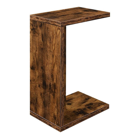 Northfield 11.5 in. W x 26 in. H Barnwood C-Top Wood End Table