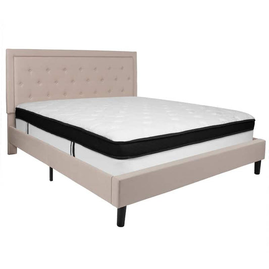 Beige King Bed Set