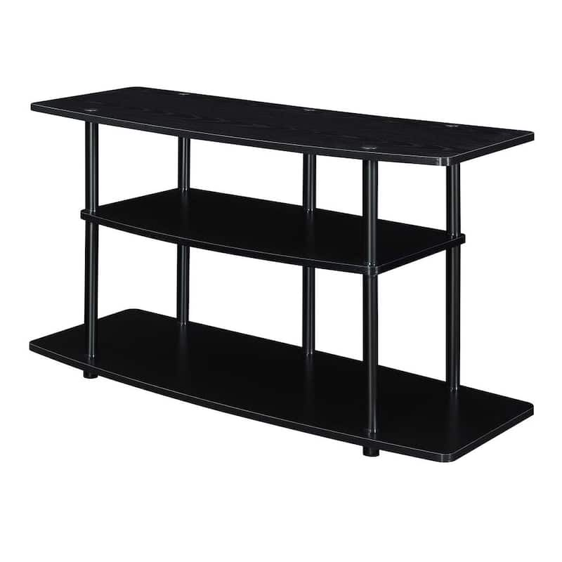 Designs2Go 42 in. Black / Black Wide TV Stand Fits up to 43 in. TV with 3-Tiers