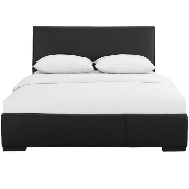 Hindes Black Upholstered Twin Platform Bed