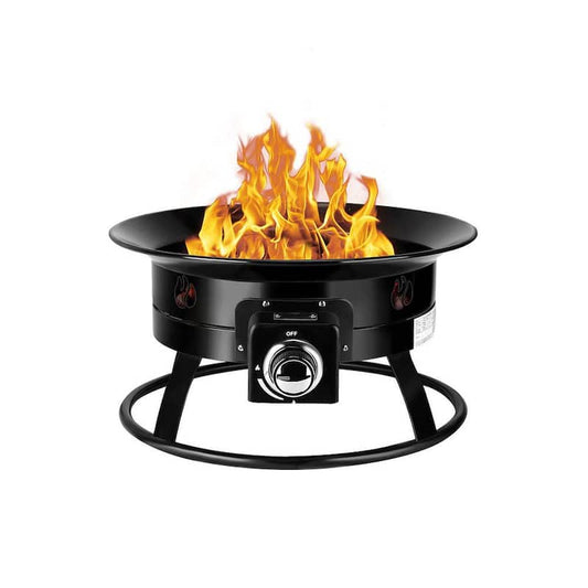 Firebowl 19 in. x 11 in. Round High Quality Steel Propane Gas Outdoor Portable Fire Pit