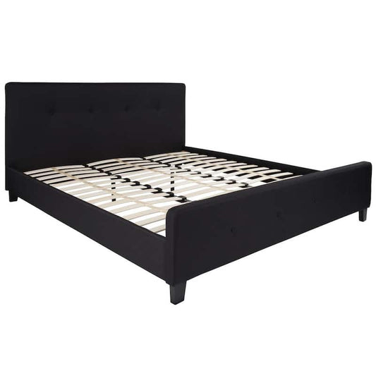 King Black Platform Headboard