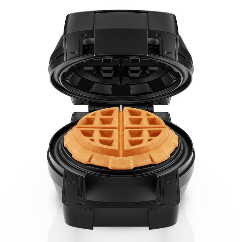 Belgian Deep Stuffed Waffle Maker, Mess-Free Moat, 5 in. Dia with Dual-Sided Heating Plates