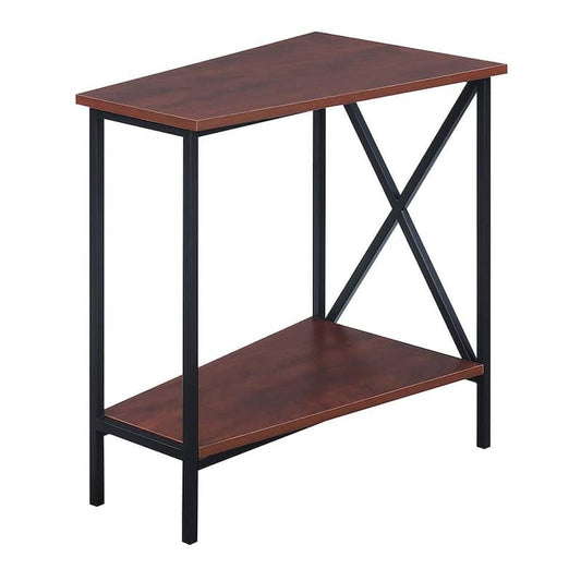 Tucson Cherry and Black Wedge End Table