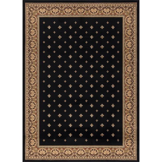 Ankara Pin Dot Black 4 ft. x 5 ft. Area Rug