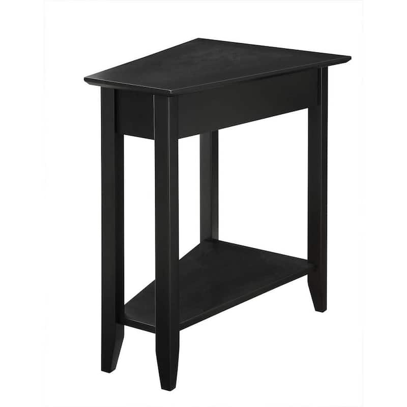 American Heritage Black Wedge End Table