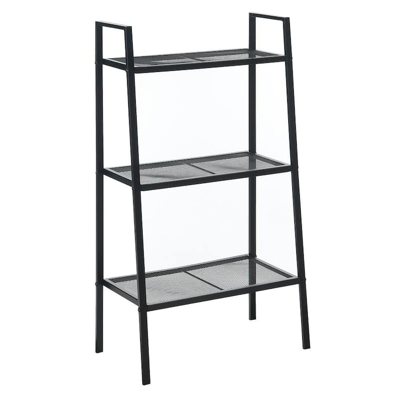 Designs2Go 40.75 in. Black Tall Standard Metal Indoor Plant Stand with 3 Tiers