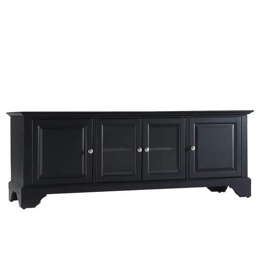 LaFayette 60 in. Black Wood TV Stand Fits TVs Up to 60 in. with Storage Doors