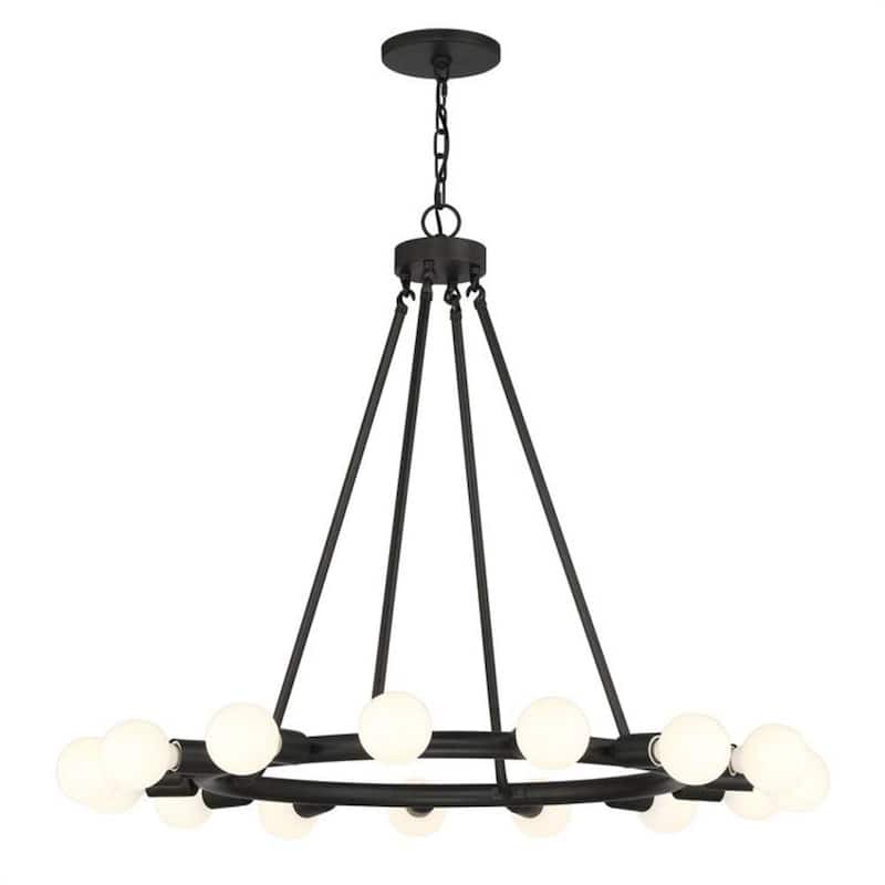 Dakota 15-Light Black Chandelier