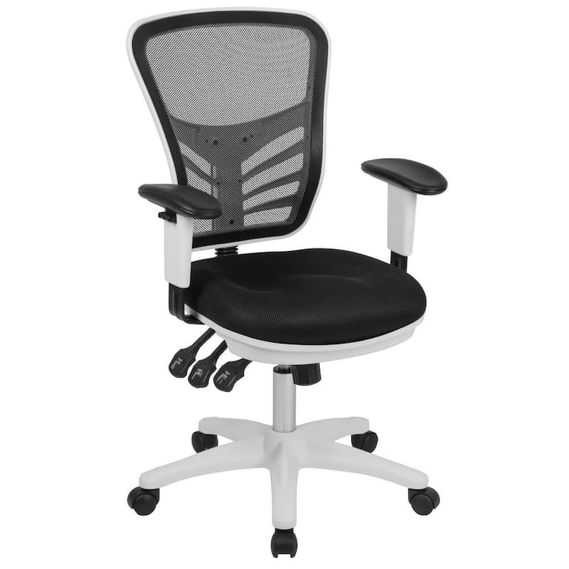 Black Mesh/White Frame Office/Desk chair