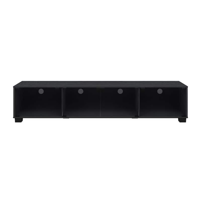 Bromley 71 in. Black Glass TV Stand with 4 Storage Fits TV's up to 85 in.