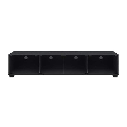 Bromley 71 in. Black Glass TV Stand with 4 Storage Fits TV's up to 85 in.