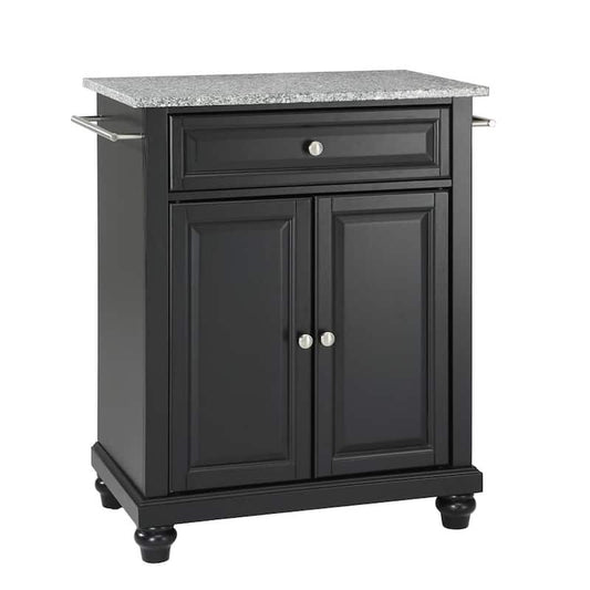 Cambridge Gray Portable Kitchen Island with Granite Top