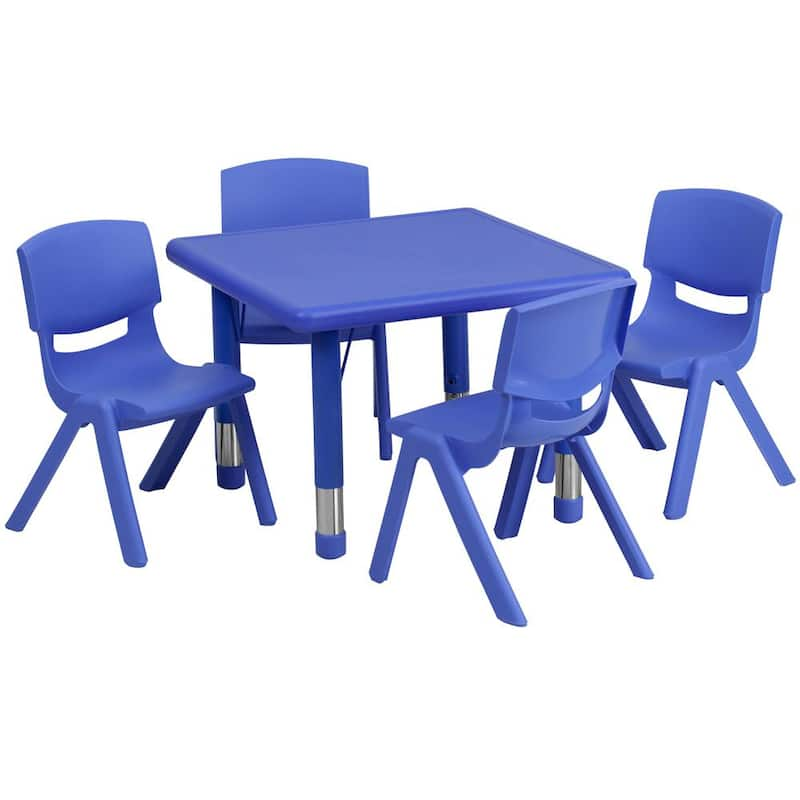 Blue 5-Piece Table and Chair Set