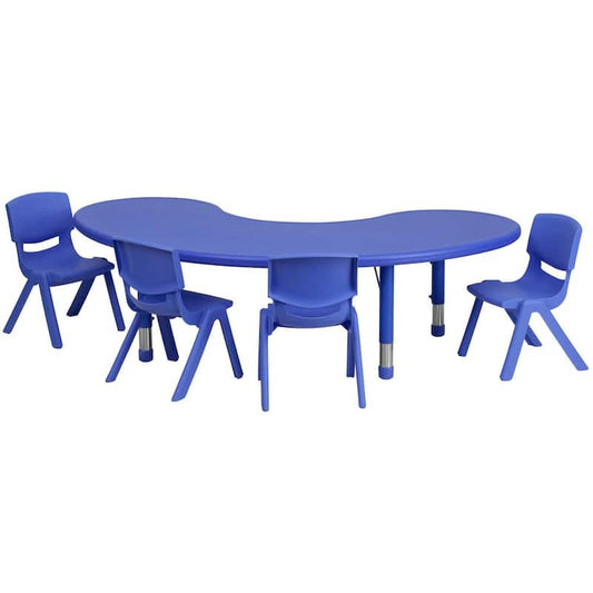 Blue 5-Piece Table and Chair Set