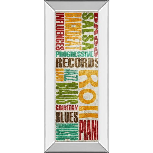 Rock and RollBy Sd Graphics Studio Mirror Framed Print Wall Art 18 in. x 42 in.