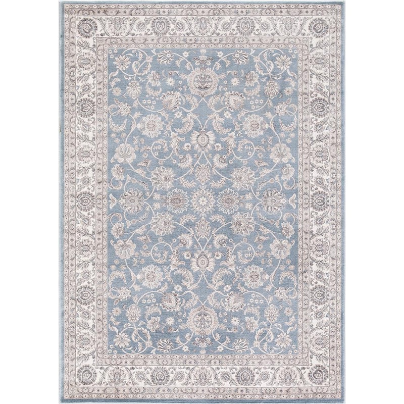 Kashan Bergama Blue 8 ft. x 10 ft. Area Rug