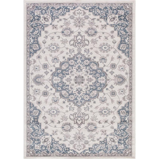 Lara Center Medallion Blue 8 ft. x 11 ft. Area Rug