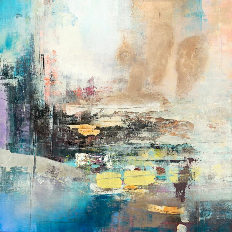 Awaken Iby Nancy Ngo Unframed Abstract Art Print 54 in. x 54 in.