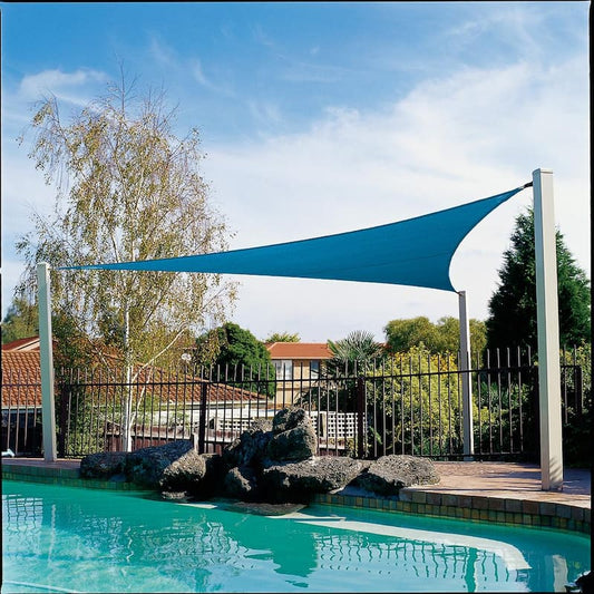 Coolhaven 15 ft. x 12 ft. x 9 ft. Right Triangle Sapphire Shade Sail with Kit