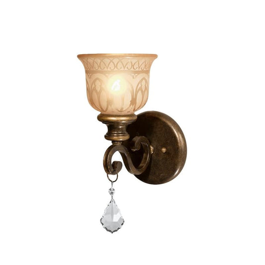 1-Light Bronze Umber Wall Mount Sconce