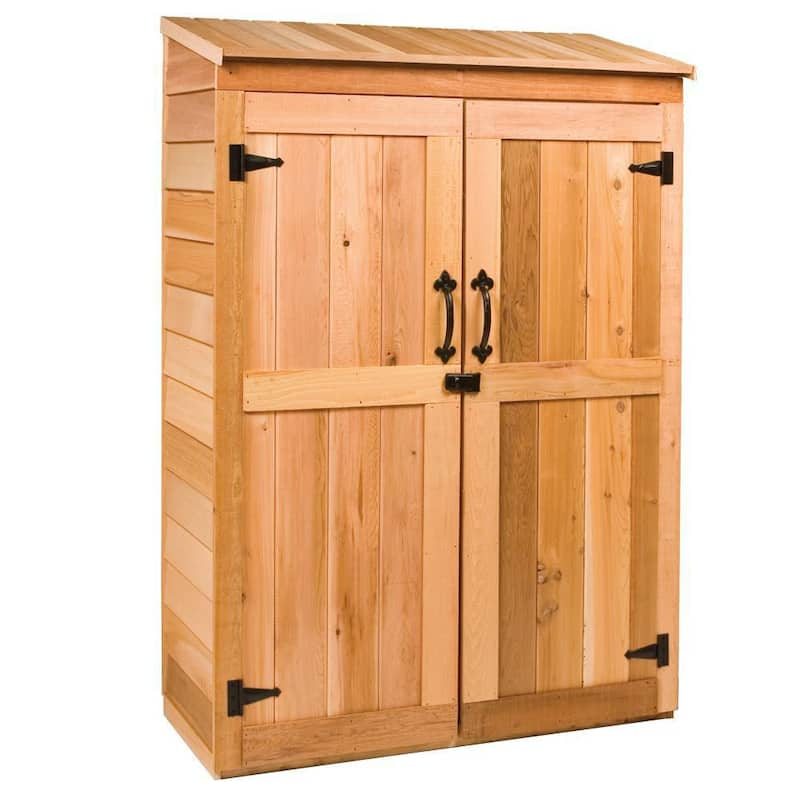 Gardeners Hutch 4 ft. W x 2 ft. D Wood Shed with double door (8 sq. ft.)