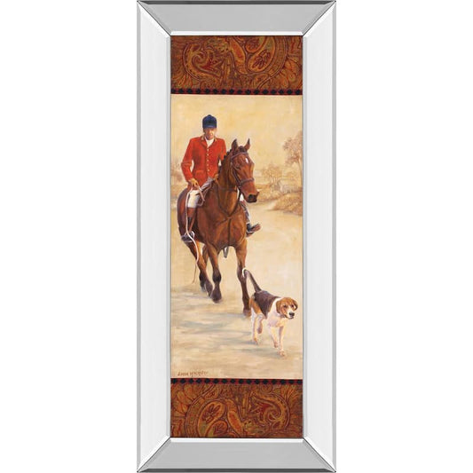 On The Hunt IBy Linda Wacaster Mirror Framed Print Wall Art 18 in. x 42 in.