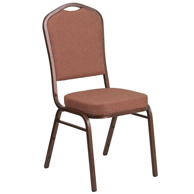 Brown Fabric/Copper Vein Frame Stack Chair