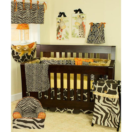 Sumba Brown Zebra Print and Floral Cotton Foam Kid's Chair