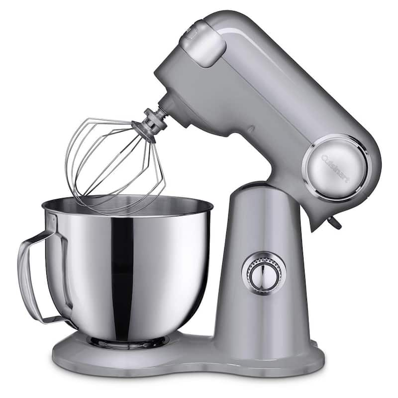 Precision Master 5.5 Qt. 12-Speed Brushed Chrome Die Cast Stand Mixer with Attachments