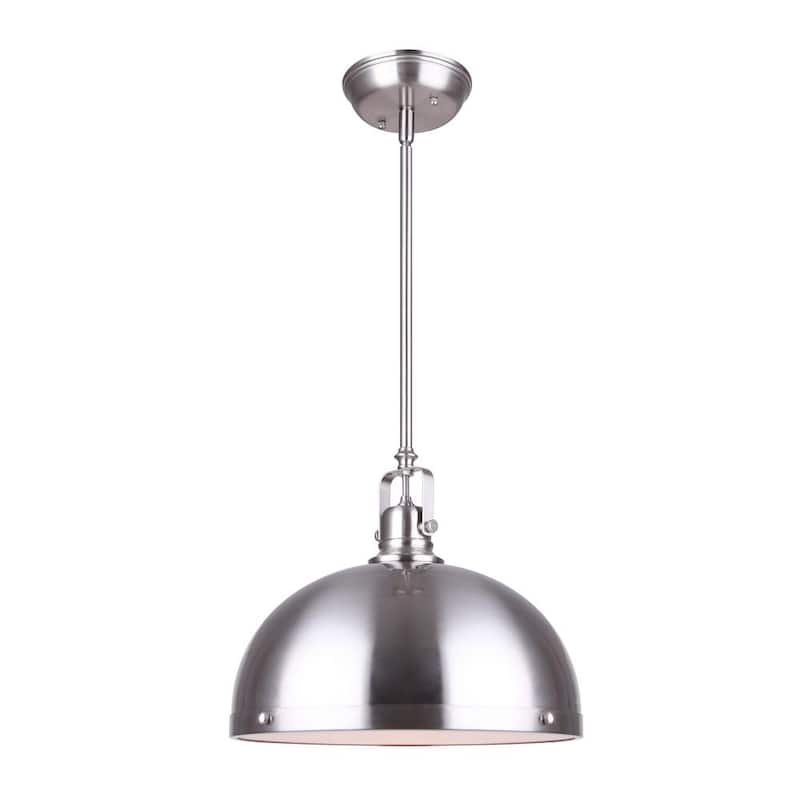 Polo 1-Light Brushed Nickel Pendant