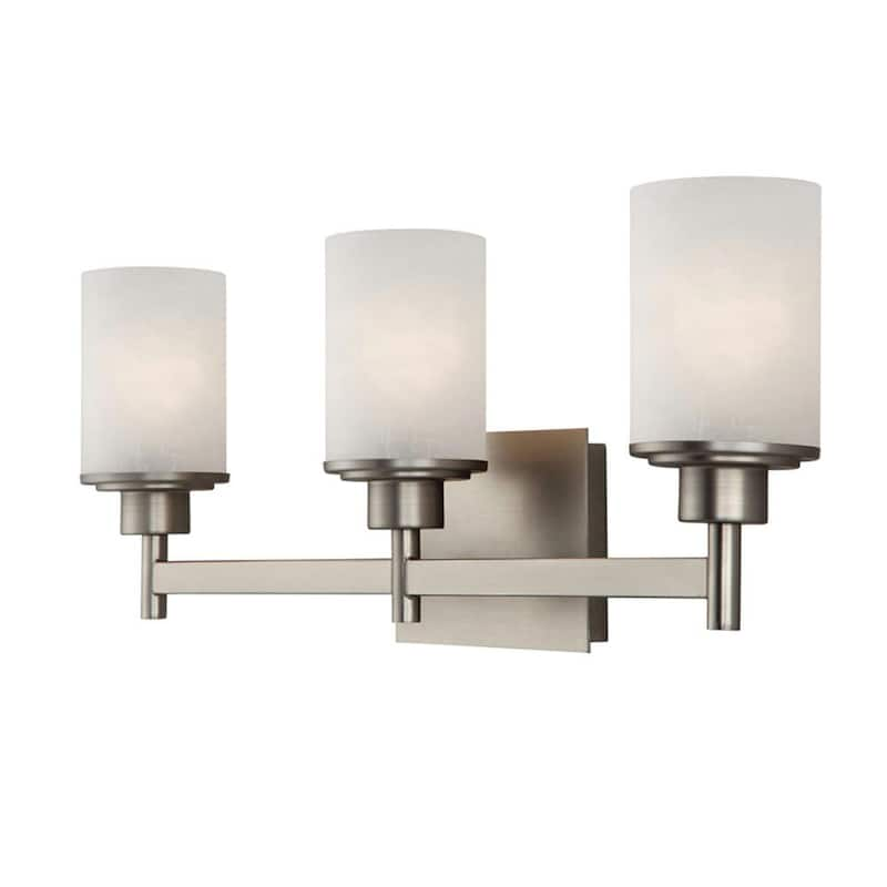 Lyndi 3-Light Brushed Nickel Bath Light