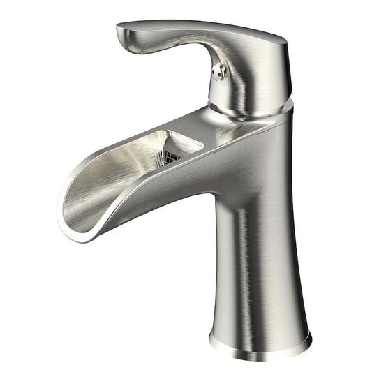 Aegean Single-Handle Deck Mount Bathroom Faucet in Brushed Nickel