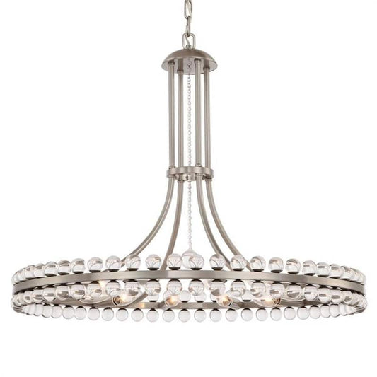 Clover 12-Light Brushed Nickel Standard Chandelier