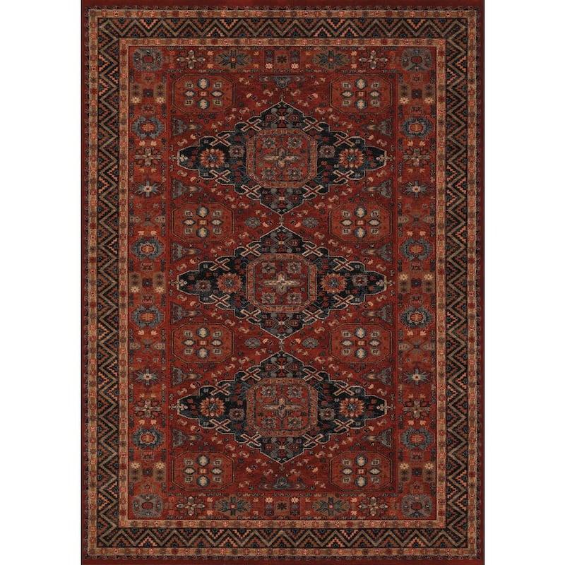 Old World Classics Kashkai Burgundy 7 ft. x 10 ft. Area Rug